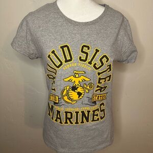 Proud Marines Sister Women’s Grey Tee